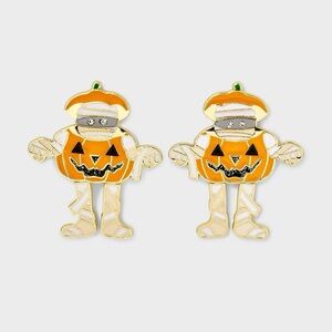 Halloween nwt SUGARFIX by BaubleBar Fresh Out of the Tomb Earrings White/Orange
